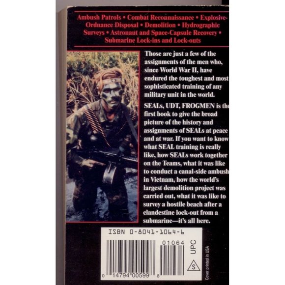 SEALs, UDT, FROGMEN: MEN UNDER PRESSURE, Darryl Young, Paperback, 1st Ed, 1994 - Picture 2 of 2